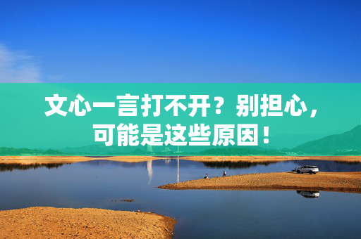 文心一言打不开？别担心，可能是这些原因！