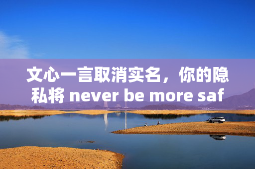 文心一言取消实名，你的隐私将 never be more safe